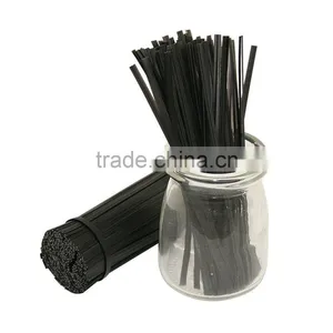 Black PE or PVC Plastic Coated Twist Tie Wire With Single Metal for Wire Cable thumbnail-1