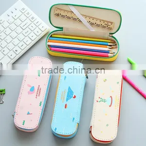 Low Price Full Color PU Small Leaves Pencil Case Pencil Pouch Pencil Bag thumbnail-2
