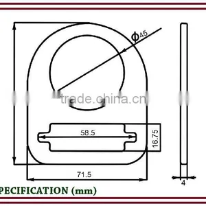 MS-01 Personal Protective Equipment Stamped Steel D-Ring thumbnail-2