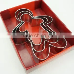 47037 3pcs Ginger Shape Stainless Steel Cookie Cutter Set thumbnail-2