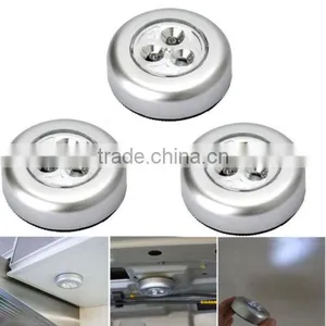 3 LED Classy Wall Light Kitchen Cabinet Closet Car Cordless Push Touch Lamp thumbnail-2