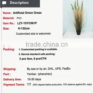 Wholesale Artificia With Flower Auturm Bamboo Onion Grass thumbnail-2