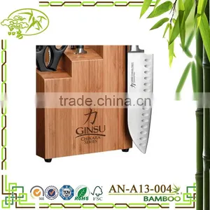 Aonong Eco-friendly Easy Kitchen Tools Bamboo Knife Storage Block For Sale thumbnail-2