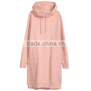 Fashion Streetwear Longline Wholesale Blank Pullover Hoodies Dress Plus Size Oversized Pink Fitted Xxxxl Hoodies Women thumbnail-1