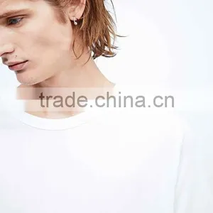 2015 OEM Factory Hot Selling 100% Cotton Men's Extended T Shirt thumbnail-5