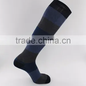 Autumn Winter Season 200 Needles Melanged Cotton Yarn Knee High Socks Men thumbnail-1