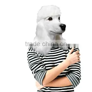 PATTY THE POODLE MASK,White Standard Poodle Face Mask One Size thumbnail-1