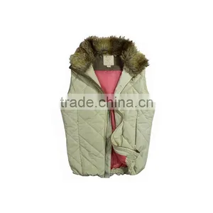 Fashion Winter Women's Warm Sleeveless Coat With Fur Hood thumbnail-4