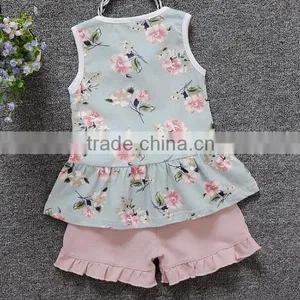 Zm35666a Summer Kids Toddler Boutique Clothing Wholesale Clothes Set thumbnail-2