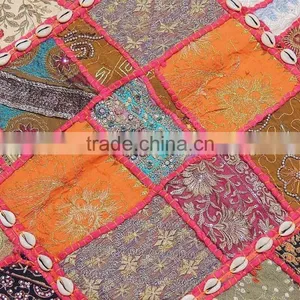 Handmade Decorative Pillow Case Lounge Floor Novelty Square Sari Cushion thumbnail-2