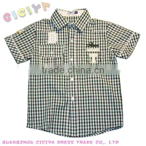 Custom Wholesale Summer Latest Boys Casual Shirt Checked Design Shirt Make to Order thumbnail-1