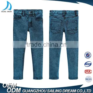 2017 Latest Design Jeans Trousers Pants New Style Hand Brush Slim Fit Kids Denim Jeans thumbnail-1