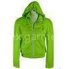 Green Anti Pilling Spring Sport Jackets Hooded Padded Jacket With Custom Size thumbnail-1