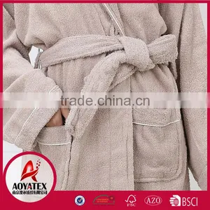 100% Cotton Fashion Long Sleeve Comfortable Bathrobe thumbnail-3