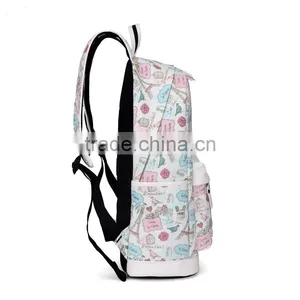 Fashion Print Children Shoulder Canvas Backpack Traveling Bag thumbnail-3