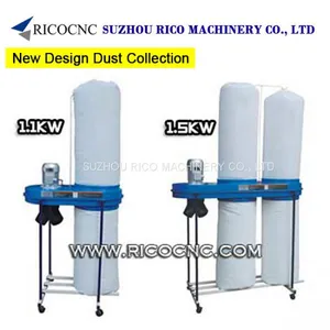 Portable 1.1KW 1.5KW Woodworking Industrial Dust Extractors Machinery for Woodworkers Dust Collection thumbnail-1