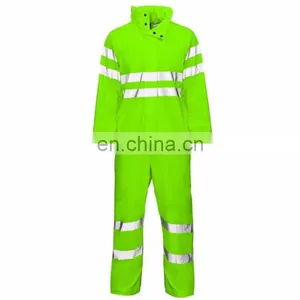EN 343/EN 471 Hi Vis Storm Waterproof Coverall With Hood thumbnail-6