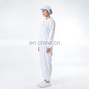SANXIA White 100%Polyester Jumpsuit Food Factory Worker Wear thumbnail-2
