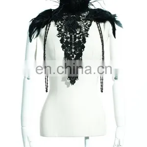 Gothic Chest Shrug With Feathers thumbnail-1