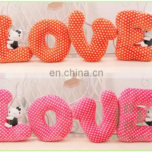 HI CE Latest Wholesale Valentine's Day Custom Letter Love Shaped Pillow for Sale thumbnail-1