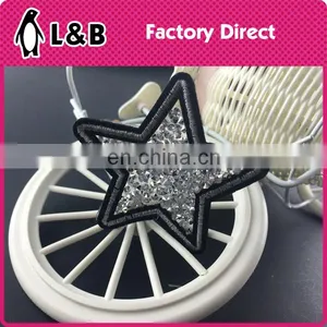 2017 Rhinestone/beads Embroidery Hotfix Applique Star Larges Patches Handmade Iron on Patches thumbnail-1