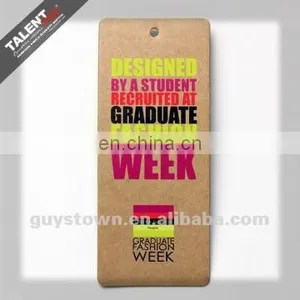 High Quality Spot UV Printed Kraft Paper Hang Tag for Garments thumbnail-3