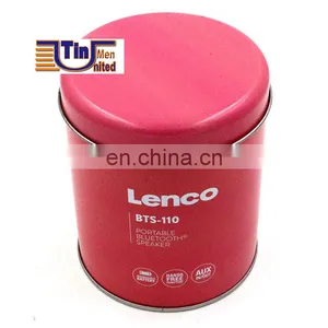 Small Round Metal Tinplate Tea Tin Box thumbnail-1