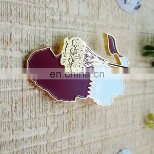 2016 Wholesale Custom Lapel Pin Qatar National Day Magnetic Badge thumbnail-1