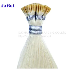 Full Cuticle Aligned Remy Human Hair Double Drawn Pre Bonded Keratin Nail u Tip Human Hair Extensions thumbnail-2