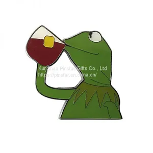 Smug Frog Pepe Custom Lapel Pin thumbnail-3