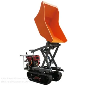 Factory Supply Mini Crawler Type Gas Engine Dumper With Hydraulic Scissor Lifter thumbnail-1