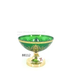 Yellow Glass Fruit Bowl With Floral in China thumbnail-1