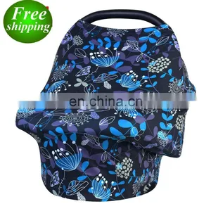 Hot Selling Printed Shopping Cart Car Seat Canopy Multi Use Breastfeeding Cover up Stroller Car Seat Baby Nursing Cover thumbnail-2
