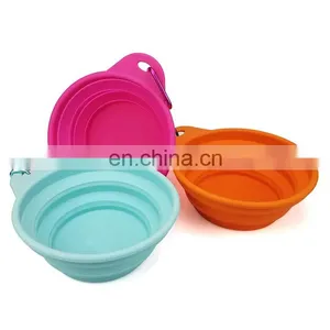 Custom Color Folding Silicone Dog Bowl Dog Feeding Bowl Travel Bowl for Dog thumbnail-4