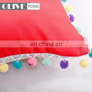 Pineapple Digital Print Pillows Decorative Cushion Covers Pillowcases With Pompom thumbnail-4