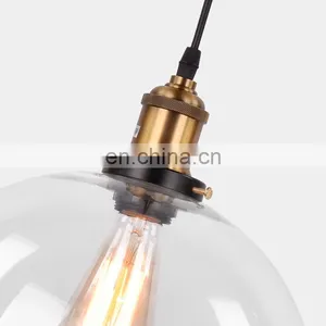 Creative Retro Ceiling Chandelier Lamp for Home Bar Vintage Glass Pendant Light Fixtures thumbnail-5