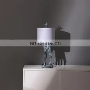 Indoor Lighting Giraffe Animal Shape Antique Resin Cheap Desk Lamps for Table Decoration thumbnail-1