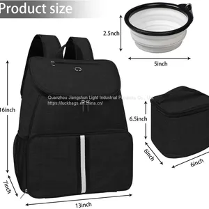 Pet Supplies Backpack New Pet Carrier With 2 Silicone Collapsible Bowls and 2 Food Baskets. thumbnail-2