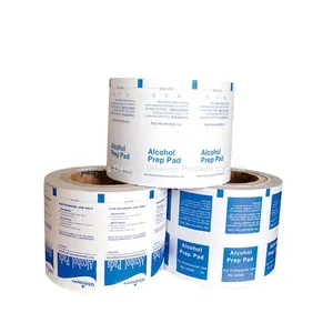 Aluminum Foil Laminated Paper Alcohol Prep Pad Packaging, Laminated Aluminum Foil Paper Medical Alcohol Prep Pad Sachet thumbnail-2