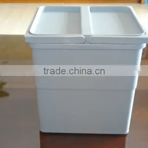 17L Plastic Trash Can With Lid and Handle, Waste Bin, Garbage Can thumbnail-5