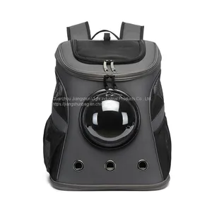 Amazon Customized Pet Backpack Bag Outdoor Travel Double Shoulder Space Transparent Folding Dog Carrier thumbnail-1