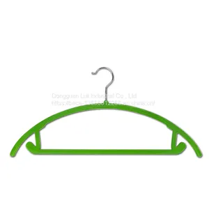 Black Color Adult Velvet Suits Hanger Shirt Plastic Hanger With Shoulder Notches thumbnail-2