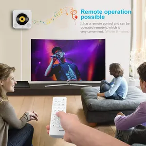 Wall Mounted CD Player Surround Sound FM Radio Bluetooth USB MP3 Disk Portable Music Player Remote Control Stereo Speaker Home thumbnail-5