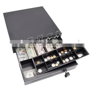 5 Bills 8 Coins POS Cash Drawer Metal 4 Bills and 5 Coins Checkout Counters Cash Holders thumbnail-1