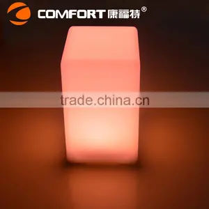 Recharging Colorful Battery Operated Square Led Table Lamp for Bar thumbnail-2