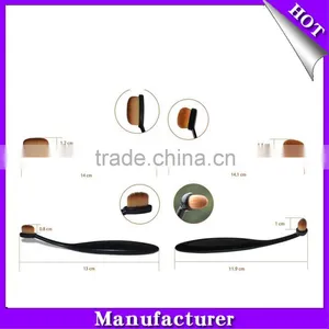 10Pc/Set Beauty Toothbrush Shaped Foundation Eyebrow Eyeliner Lip Facial Makeup Oval Brushes thumbnail-3