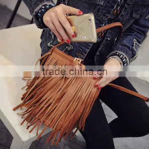 C88891A Hot Sale Ladies Chain Fringe Shoulder Bag Tassels Chain Bags thumbnail-2