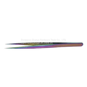 False Eyelash Tweezers Ciliary Artist Grafting Eyelash Clip Color Eyebrow Planting Clip Dolphin Golden Feather Clip Blossom Clip Tool No. 11 Tweezers thumbnail-2