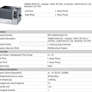 SIEMENS SQM50.483A1Z3 AC110V Damper Actuator thumbnail-1
