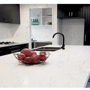 Code:K020，Calacatta Artificial Stone Quartz Slab Kitchen Countertops thumbnail-3